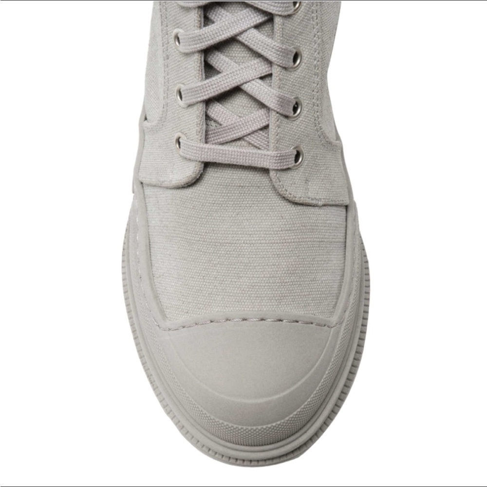 NWT Free People Military Boot Camp Out Canvas Dove Grey SZ 8 - Picture 3 of 15